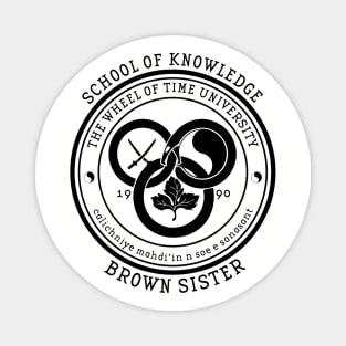 The Wheel of Time University - School of Knowledge (Brown Sister) Magnet